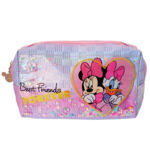 Minnie Mouse & Daisy Duck Iridescent Cosmetic Bag – Travel Pouch – Brand New
